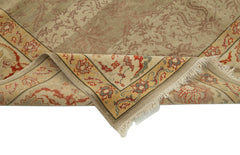 Tebriz Kahverengi Klasik Pamuk Yün El Dokuma Halısı 176x235 Agacan