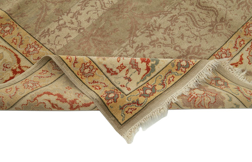 Tebriz Kahverengi Klasik Pamuk Yün El Dokuma Halısı 176x235 Agacan