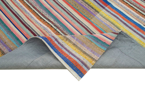 Kırk Yama Gri Patchwork Pamuk Yün El Dokuma Halısı 220x300 Agacan