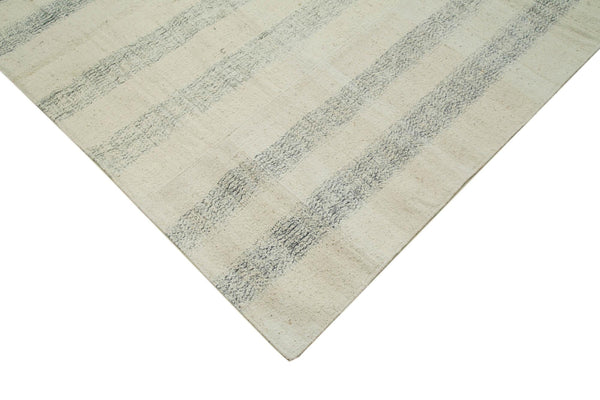 Kırk Yama Beyaz Patchwork Pamuk Yün El Dokuma Halısı 211x326 Agacan