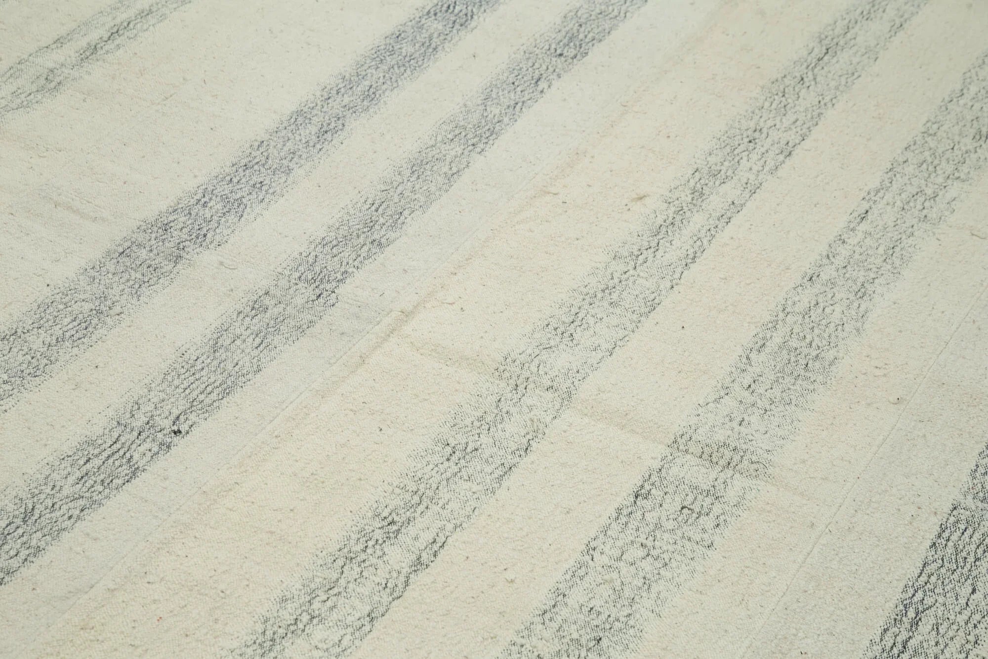 Kırk Yama Beyaz Patchwork Pamuk Yün El Dokuma Halısı 211x326 Agacan