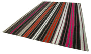 Kırk Yama Gri Patchwork Pamuk Yün El Dokuma Halısı 260x385 Agacan
