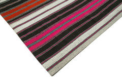 Kırk Yama Gri Patchwork Pamuk Yün El Dokuma Halısı 260x385 Agacan