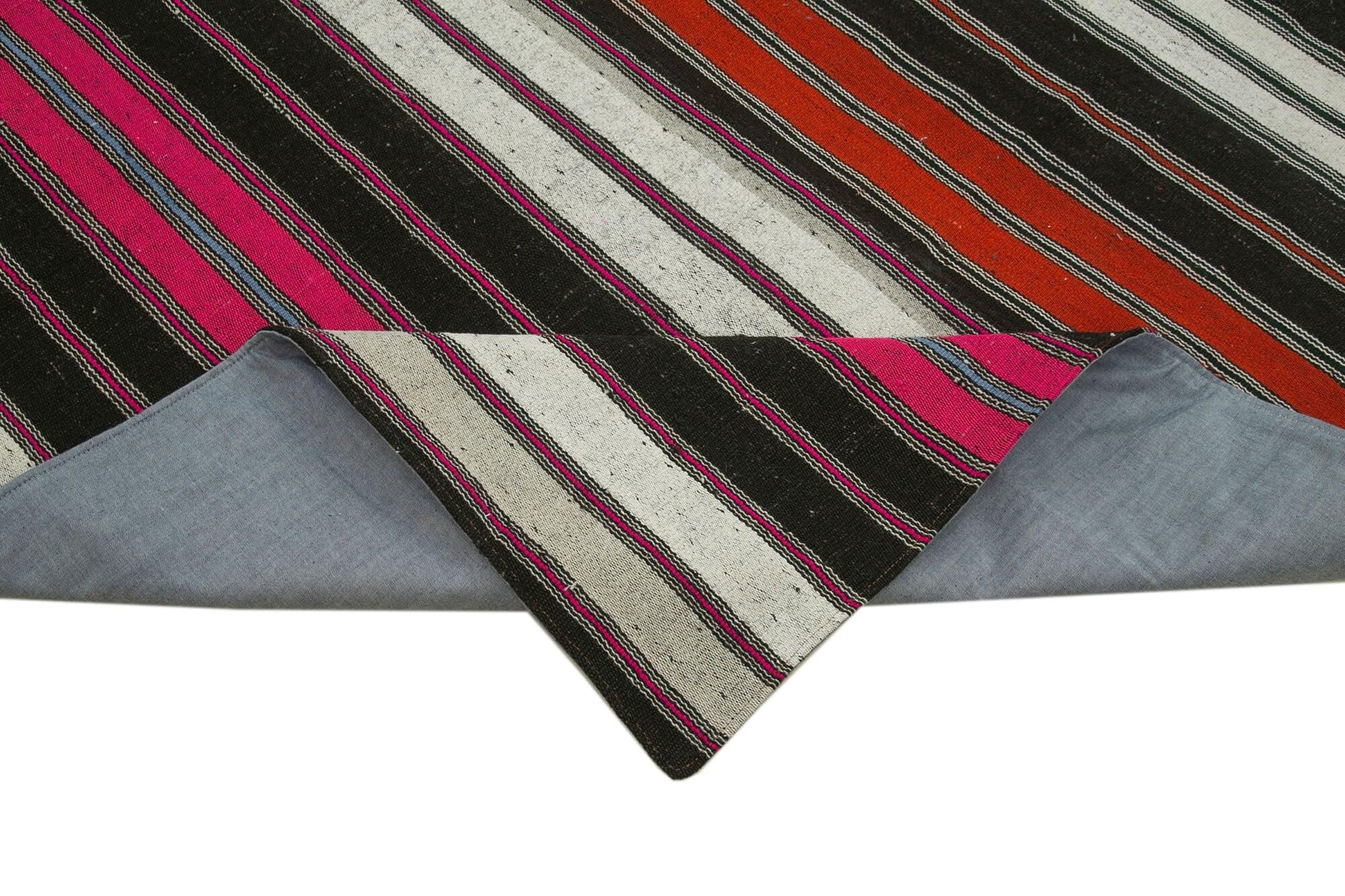 Kırk Yama Gri Patchwork Pamuk Yün El Dokuma Halısı 260x385 Agacan