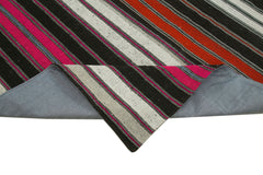 Kırk Yama Gri Patchwork Pamuk Yün El Dokuma Halısı 260x385 Agacan