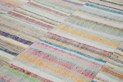 Kırk Yama Bej Patchwork Pamuk Yün El Dokuma Halısı 277x392 Agacan