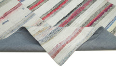 Kırk Yama Bej Patchwork Pamuk Yün El Dokuma Halısı 293x401 Agacan