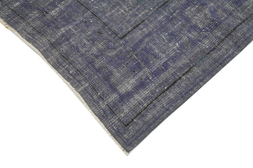 Overdyed Vintage Gri Eskitme Pamuk Yün El Dokuma Halısı 228x327 Agacan