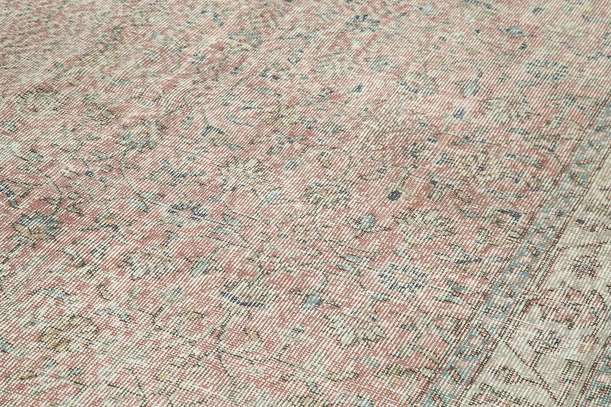 Overdyed Vintage Gri Eskitme Pamuk Yün El Dokuma Halısı 161x285 Agacan