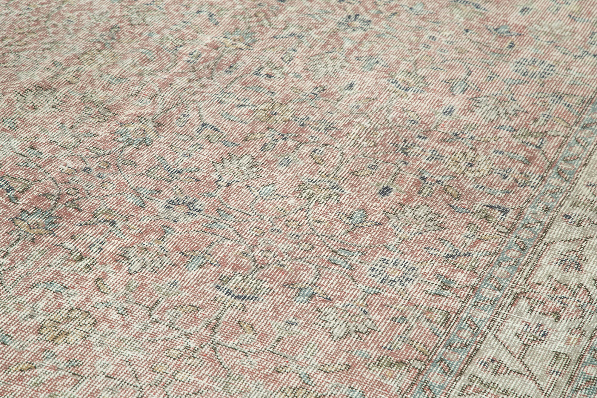 Overdyed Vintage Gri Eskitme Pamuk Yün El Dokuma Halısı 161x285 Agacan