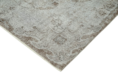 Overdyed Vintage Gri Eskitme Pamuk Yün El Dokuma Halısı 162x258 Agacan