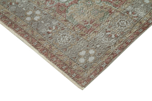 Overdyed Vintage Gri Eskitme Pamuk Yün El Dokuma Halısı 165x317 Agacan