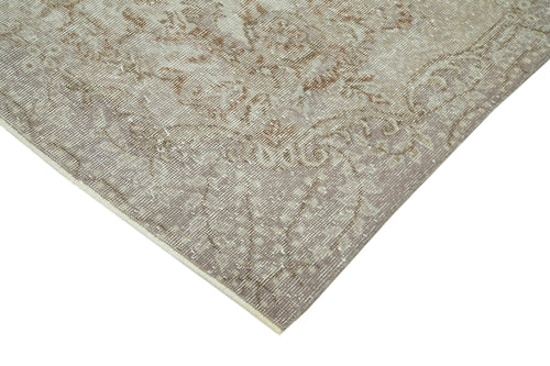 Overdyed Vintage Gri Eskitme Pamuk Yün El Dokuma Halısı 176x276 Agacan