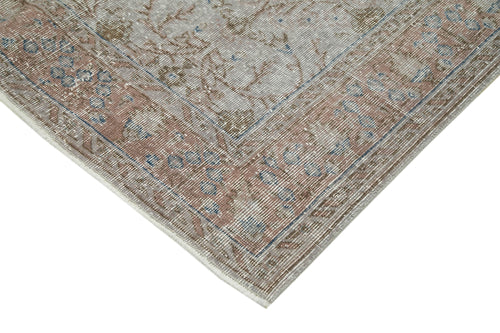 Overdyed Vintage Gri Eskitme Pamuk Yün El Dokuma Halısı 164x265 Agacan