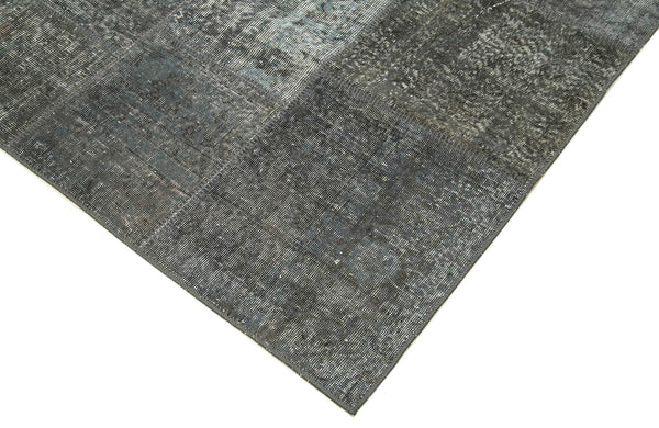 Kırk Yama Gri Patchwork Pamuk Yün El Dokuma Halısı 248x351 Agacan