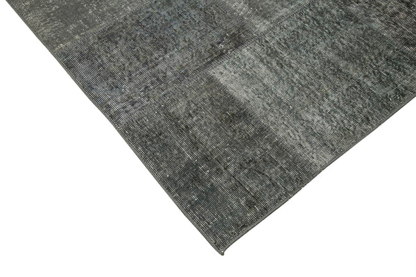 Kırk Yama Gri Patchwork Pamuk Yün El Dokuma Halısı 246x350 Agacan