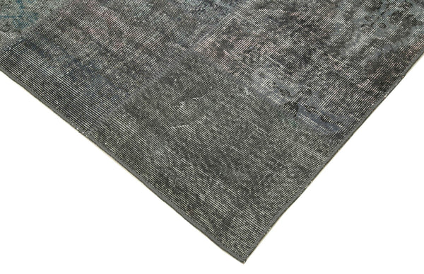 Kırk Yama Gri Patchwork Pamuk Yün El Dokuma Halısı 247x350 Agacan