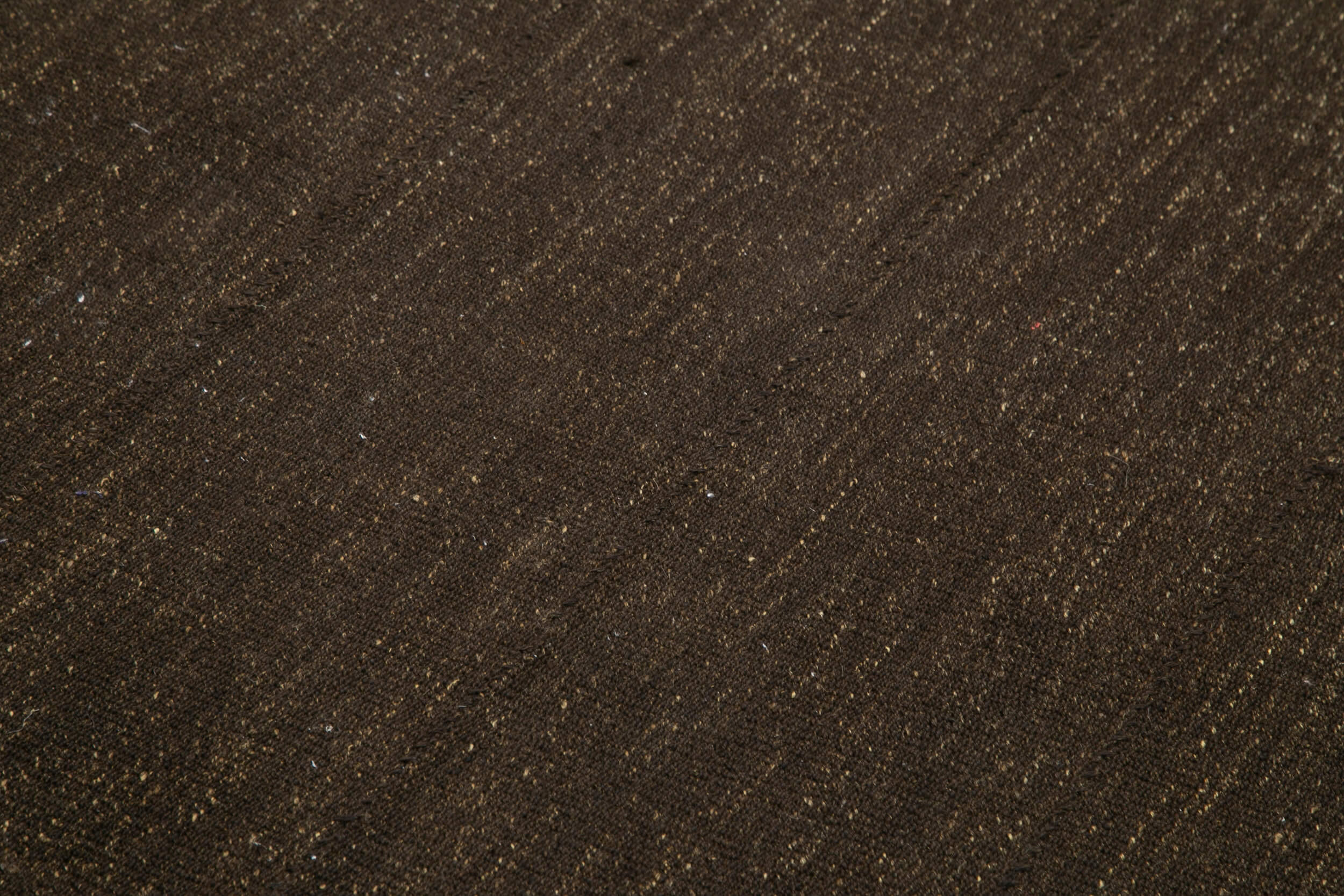 Striped Kilim Kahverengi Çizgili Keçi Tüyü El Dokuma Halısı 173x302 Agacan