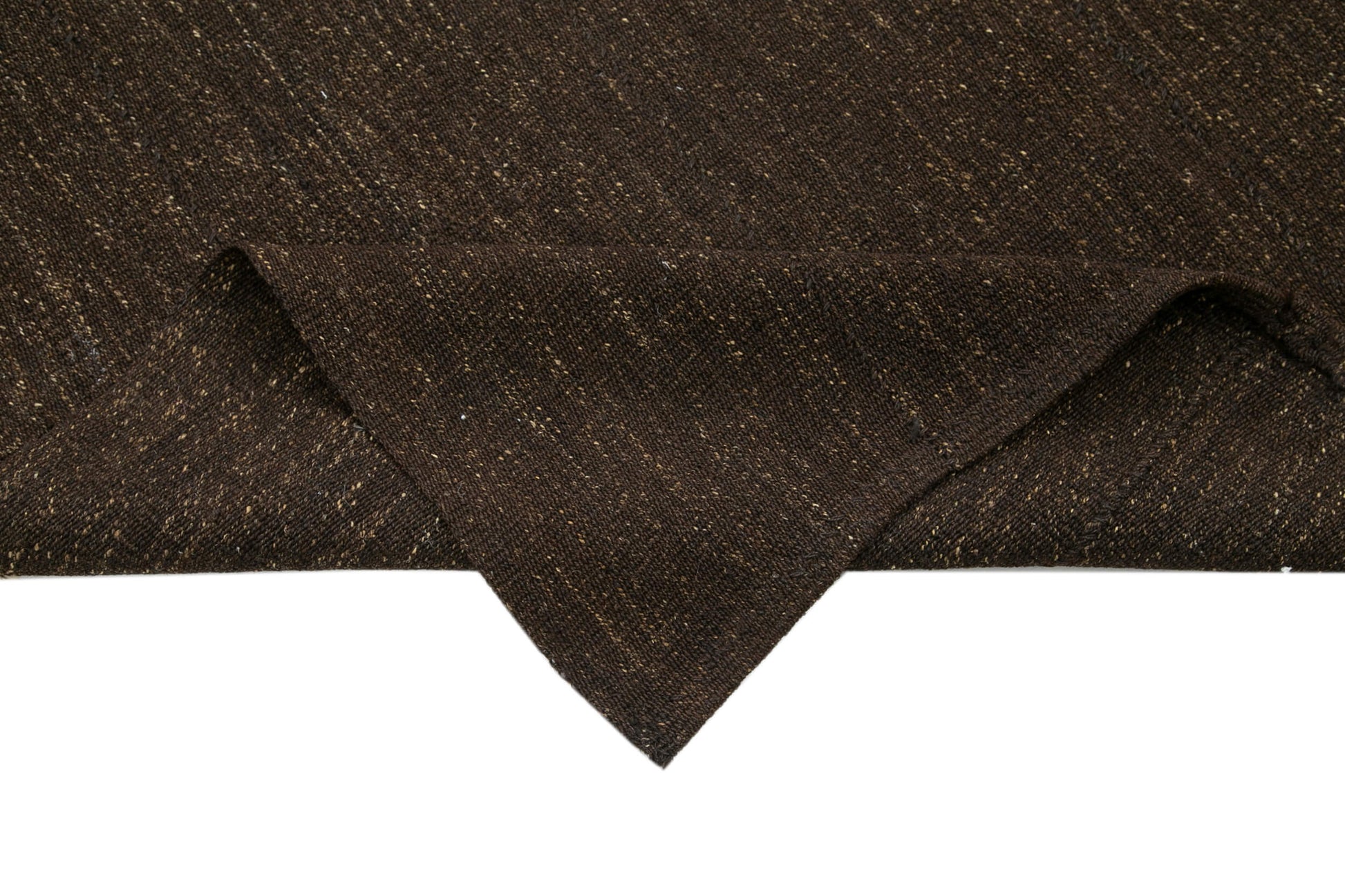 Striped Kilim Kahverengi Çizgili Keçi Tüyü El Dokuma Halısı 173x302 Agacan