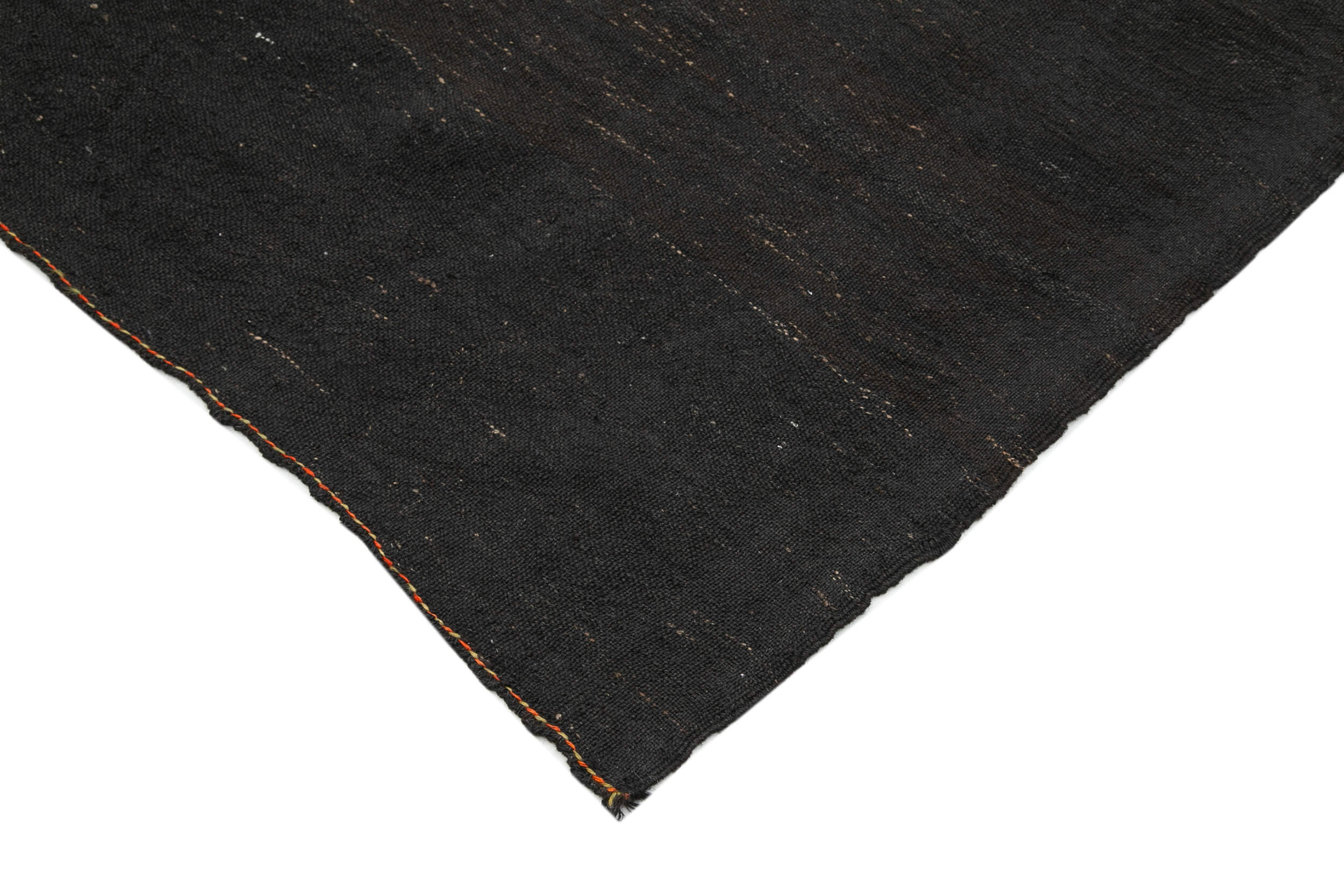 Striped Kilim Kahverengi Çizgili Keçi Tüyü El Dokuma Halısı 195x382 Agacan