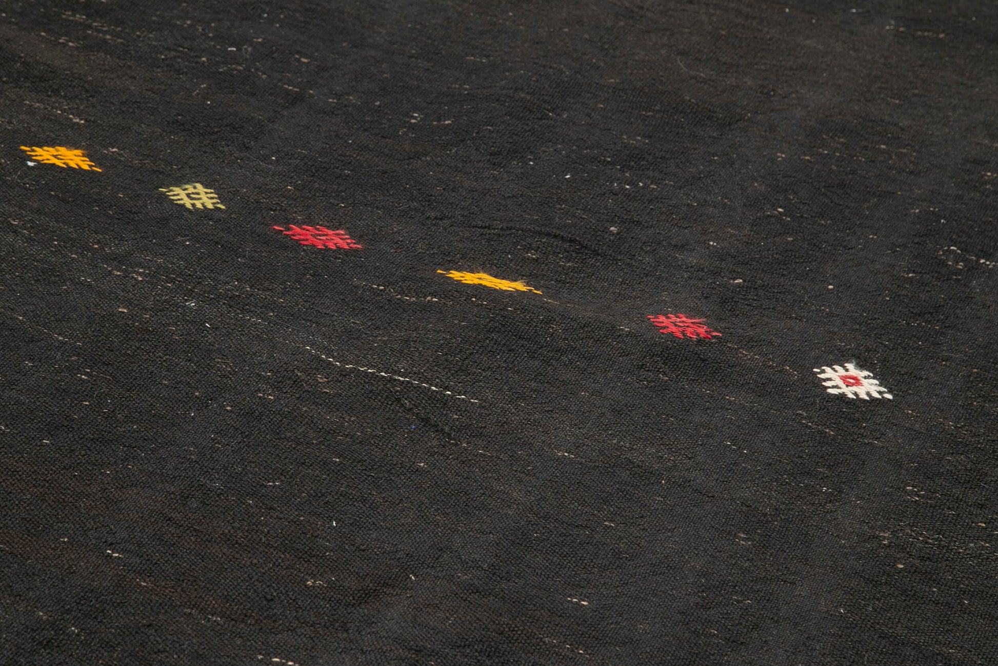 Striped Kilim Kahverengi Çizgili Keçi Tüyü El Dokuma Halısı 195x382 Agacan