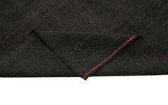 Striped Kilim Kahverengi Çizgili Keçi Tüyü El Dokuma Halısı 195x382 Agacan