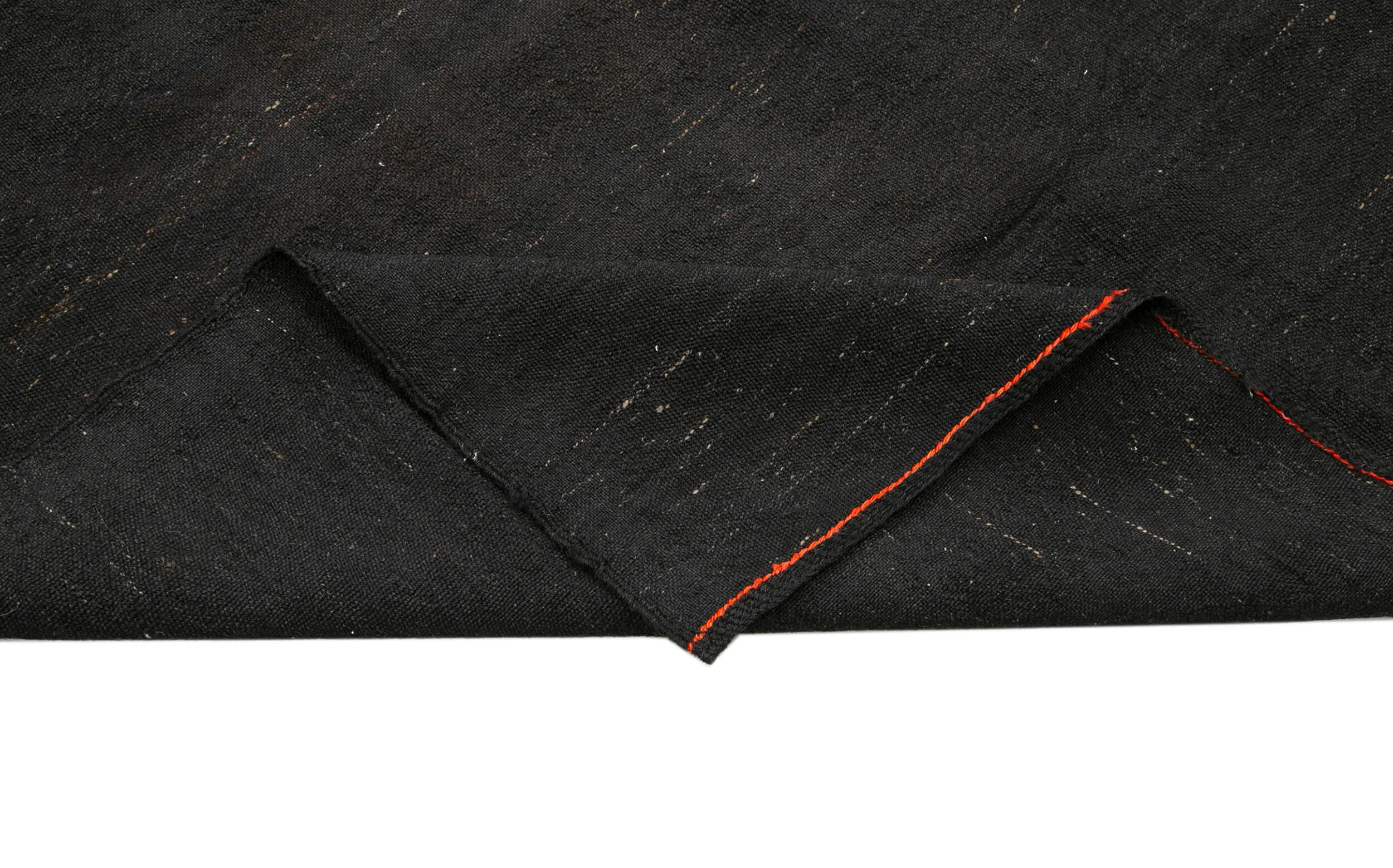 Striped Kilim Kahverengi Çizgili Keçi Tüyü El Dokuma Halısı 195x382 Agacan