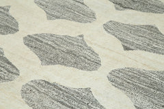 Scrap Gri Geometrik Pamuk Yün El Dokuma Halısı 240x315 Agacan