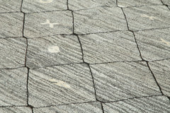 Scrap Siyah Geometrik Pamuk Yün El Dokuma Halısı 308x435 Agacan