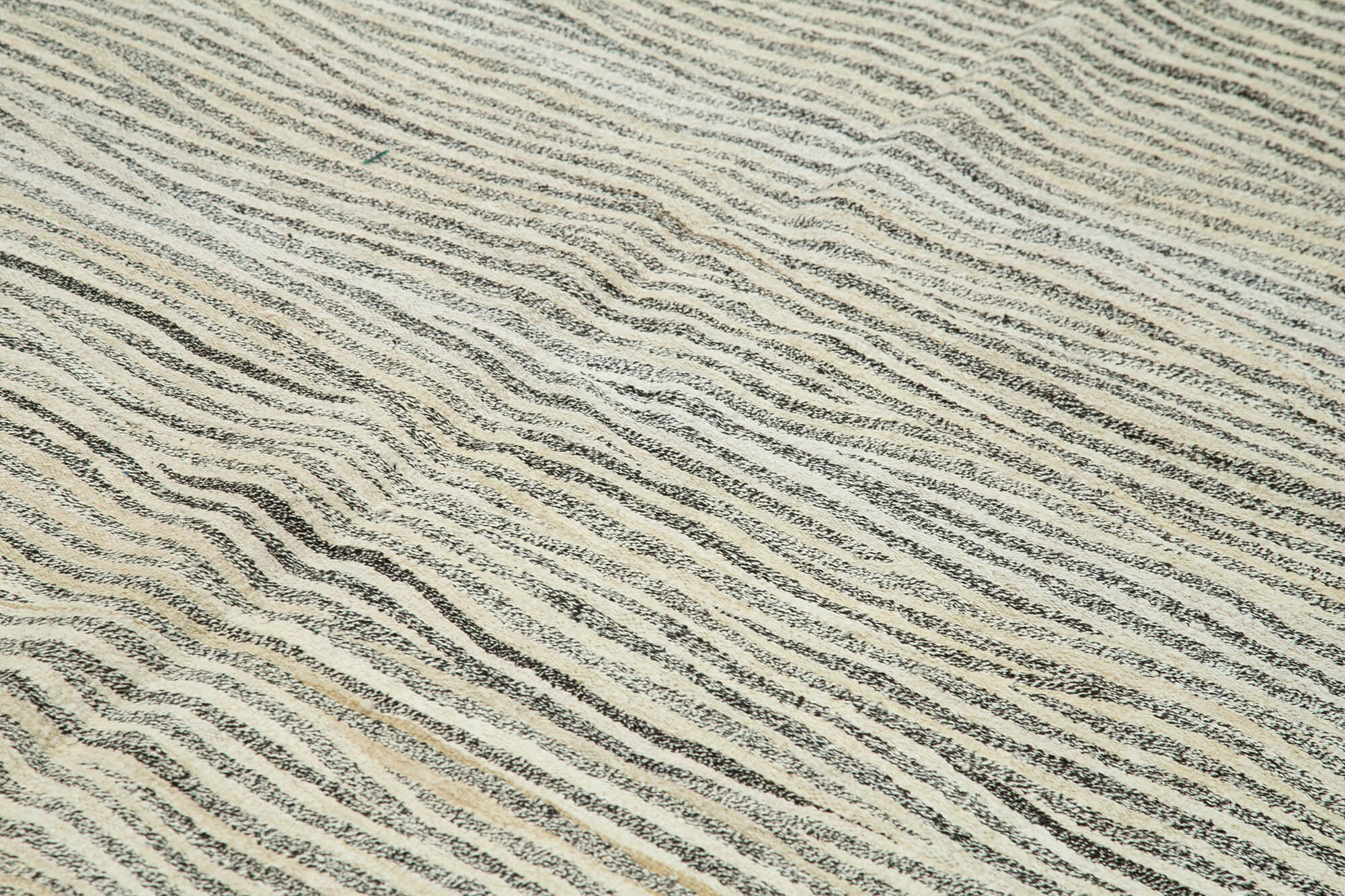 Scrap Gri Geometrik Pamuk Yün El Dokuma Halısı 264x368 Agacan