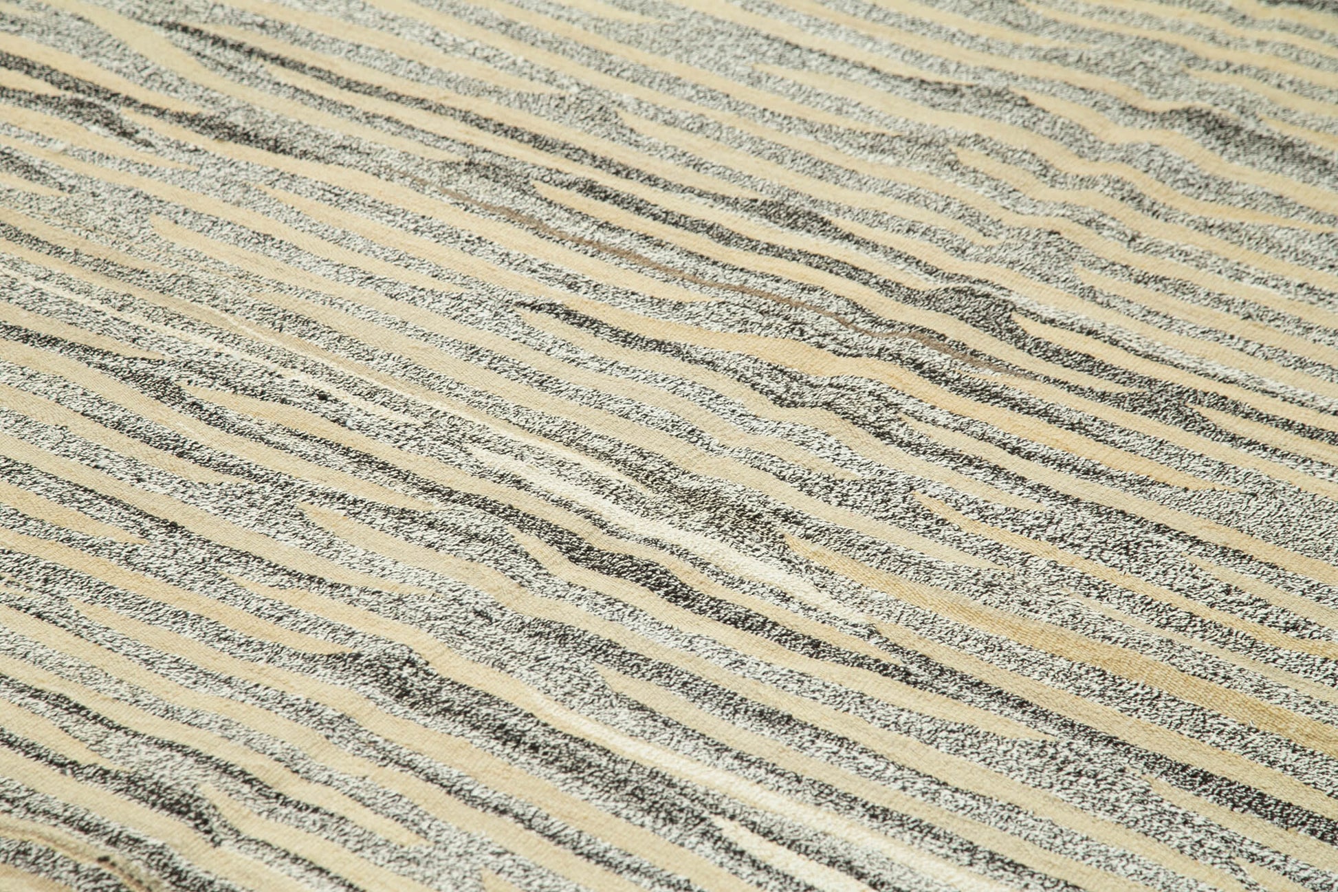 Scrap Bej Geometrik Pamuk Yün El Dokuma Halısı 244x325 Agacan