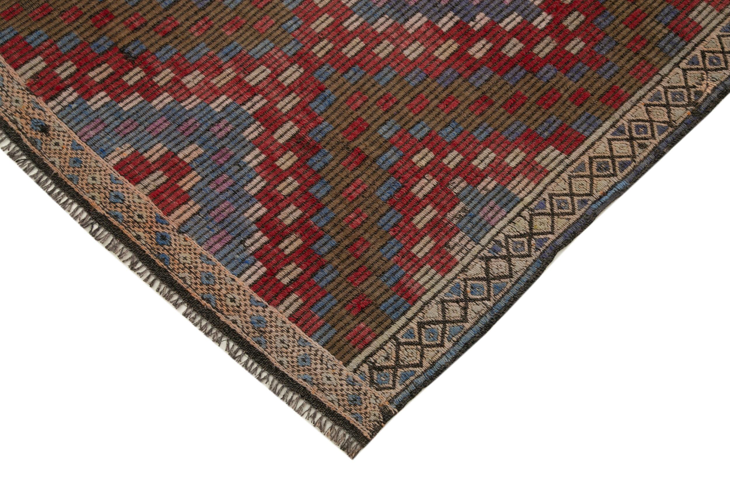 Geometric Kilim Beyaz Geometrik Keçi Tüyü El Dokuma Halısı 190x315 Agacan