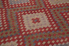Geometric Kilim Beyaz Geometrik Keçi Tüyü El Dokuma Halısı 190x315 Agacan