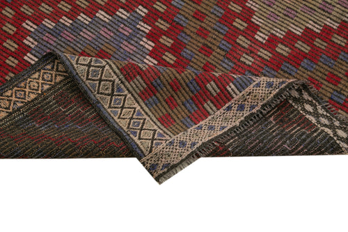 Geometric Kilim Beyaz Geometrik Keçi Tüyü El Dokuma Halısı 190x315 Agacan