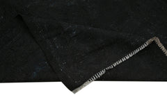 Geometric Kilim Siyah Geometrik Keçi Tüyü El Dokuma Halısı 193x321 Agacan