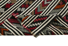 Geometric Kilim Beyaz Geometrik Keçi Tüyü El Dokuma Halısı 194x292 Agacan