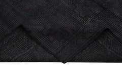 Geometric Kilim Siyah Geometrik Keçi Tüyü El Dokuma Halısı 173x303 Agacan