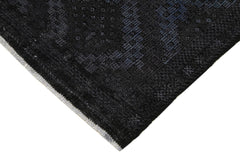 Geometric Kilim Siyah Geometrik Keçi Tüyü El Dokuma Halısı 161x315 Agacan