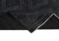 Geometric Kilim Siyah Geometrik Keçi Tüyü El Dokuma Halısı 161x315 Agacan