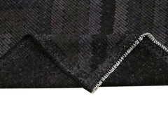 Geometric Kilim Siyah Geometrik Keçi Tüyü El Dokuma Halısı 195x318 Agacan