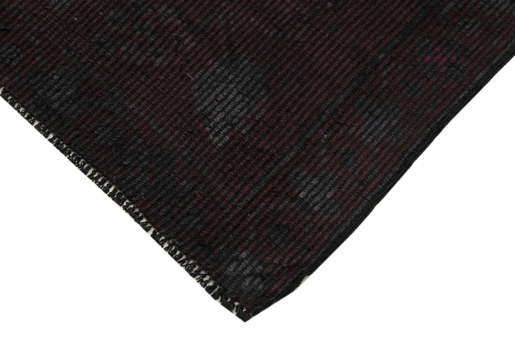 Geometric Kilim Kahverengi Geometrik Keçi Tüyü El Dokuma Halısı 185x325 Agacan