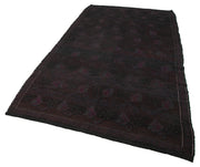 Geometric Kilim Kahverengi Geometrik Keçi Tüyü El Dokuma Halısı 167x310 Agacan