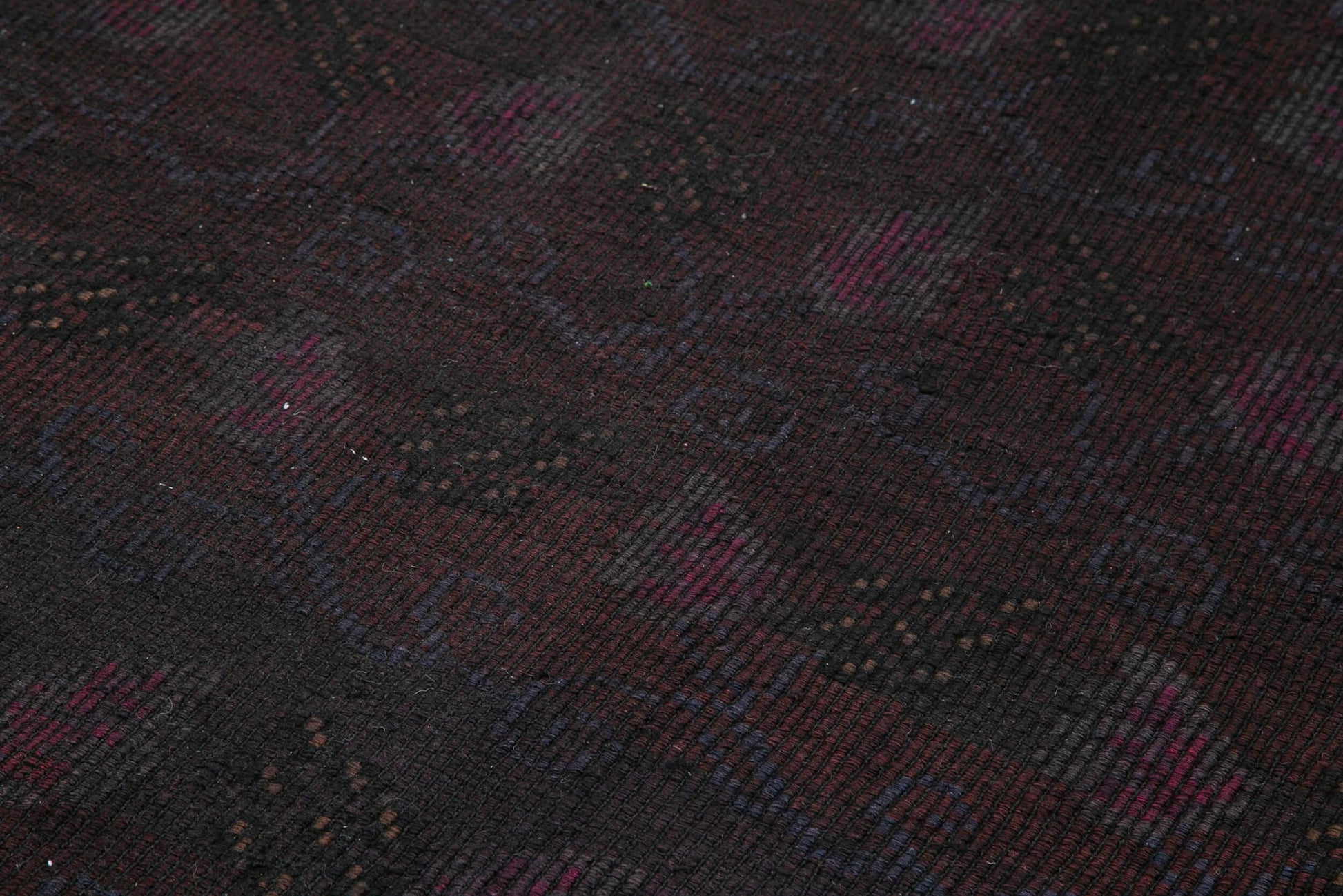Geometric Kilim Kahverengi Geometrik Keçi Tüyü El Dokuma Halısı 167x310 Agacan