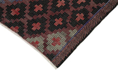 Geometric Kilim Kahverengi Geometrik Keçi Tüyü El Dokuma Halısı 203x308 Agacan
