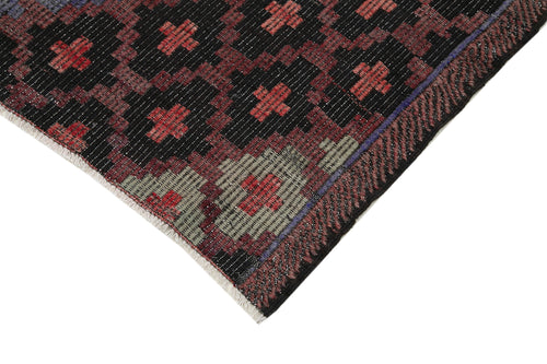 Geometric Kilim Kahverengi Geometrik Keçi Tüyü El Dokuma Halısı 203x308 Agacan