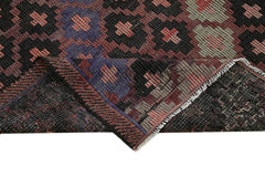 Geometric Kilim Kahverengi Geometrik Keçi Tüyü El Dokuma Halısı 203x308 Agacan