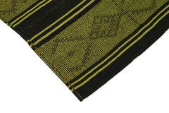 Geometric Kilim Yeşil Geometrik Keçi Tüyü El Dokuma Halısı 170x180 Agacan