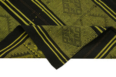 Geometric Kilim Yeşil Geometrik Keçi Tüyü El Dokuma Halısı 170x180 Agacan