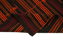 Geometric Kilim Kahverengi Geometrik Keçi Tüyü El Dokuma Halısı 180x210 Agacan