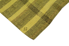 Geometric Kilim Yeşil Geometrik Keçi Tüyü El Dokuma Halısı 214x269 Agacan